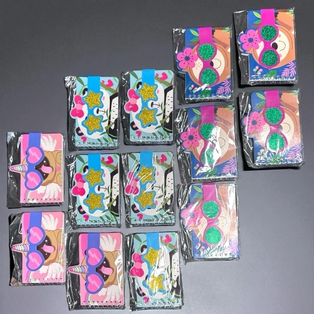 NWT Lot of 13 Mini Notebooks — Unicorn, Pandas, Sloths — Individually Wrapped!